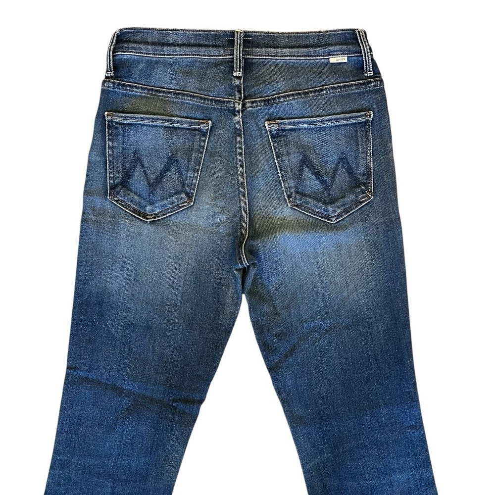 MOTHER The Insider Crop Step Fray Jeans Sweet and Sassy Size 27 High-Rise Denim - Picture 7 of 15